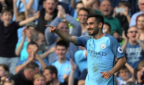 Gelandang sekaligus kapten Manchester City, Ilkay Gundogan.