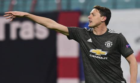 Gelandang Manchester United (MU) Nemanja Matic.