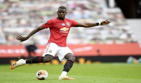 Gelandang Manchester United (MU) Paul Pogba.