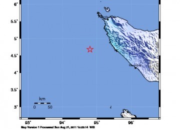 Gempa Aceh yang terjadi Ahad