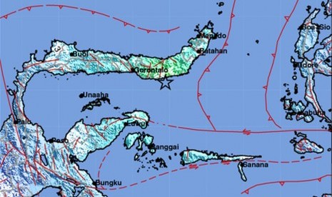 Gempa bumi berkekuatan magnitudo (M) 6,6 terjadi di Bolaang Uki, Sulawesi Utara (Sulut), pada Ahad pukul 23.58 WIB. Gempa tidak berpotensi Tsunami.