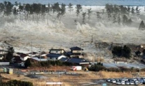 Gempa bumi yang memicu tsunami dahsyat di Jepang pada Maret lalu.