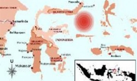 Gempa di Laut Melonguane Sulut