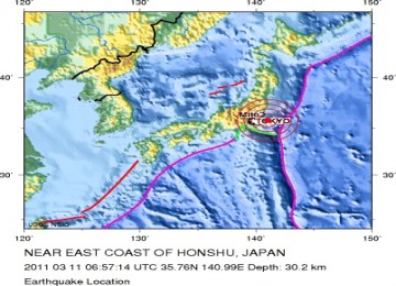 Gempa Jepang berkekuatan 8,9 SR