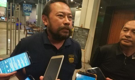 General Coordinator Panpel Persib, Budi Bram Rachman di Graha Persib, Jalan Sulanjana, Kota Bandung, Rabu (30/10).