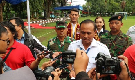  General Manager Bandara Internasional Adisutjipto, Agus Pandu Purnama, usai menggelar apel penutupan Posko Terpadu Angkutan Udara Nataru di Adisutjipto, Selasa (7/01).