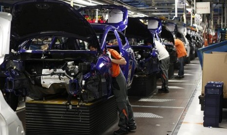 General view of the assembly line of the new Ford Fiesta in Cologne, France. (illustration)