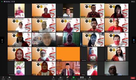 Gerakan kewirausahaan komunitas UMKM Alumni yang tergabung  dalam Perkumpulan Bumi Alumni (PBA) menyelenggarakan  acara perayaan hari kemerdekaan Republik Indonesia ke 76 melalui Zoom 17 Agustus lalu.