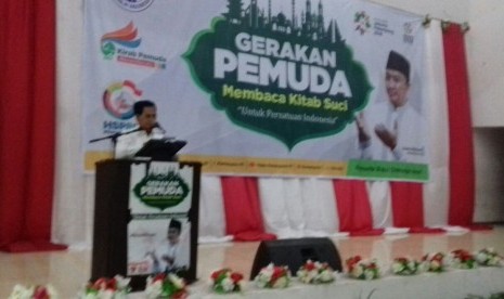 Gerakan Pemuda Membaca Kitab Suci (GPKMS) rangkaian Kirab Pemuda 2017 di Gedung Pertemuan Baileo Oikumene, Kota Ambon, Maluku, Selasa (25/10).