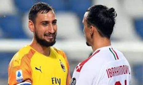 Gianluigi Donnarumma dan Zlatan Ibrahimovic