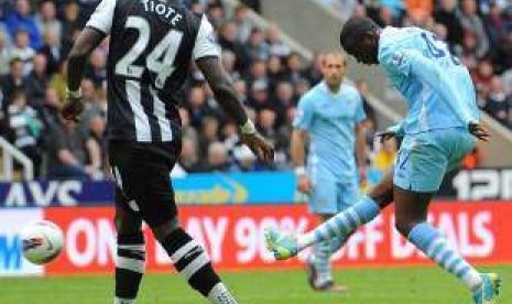 Gol Yaya Toure ke gawang Newcastle, mengantarkan City meraih tiga angka (6/5)