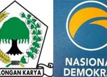 Golkar vs NasDem (ilustrasi)