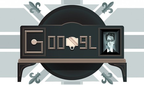 Google doodle 90 tahun siaran TV mekanik