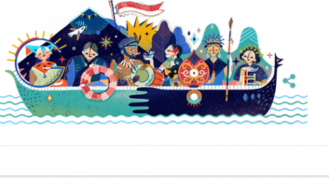 Google Doodle menyambut kemerdekaan Indonesia ke 72