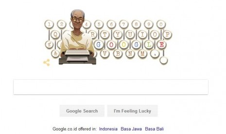 Google Doodle Pramoedya Ananta Toer.