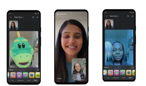 Google Meet kini menambahkan filter AR dan efek baru yang lucu-lucu. Fitur ini telah tersedia di Android dan iOS.