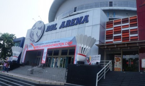 GOR DBL Arena tempat dilaksanakannya Djarum Superliga Badminton 2017, 19-26 Februari 2017