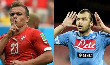 Goran Pandev dan Xherdan Shaqiri.