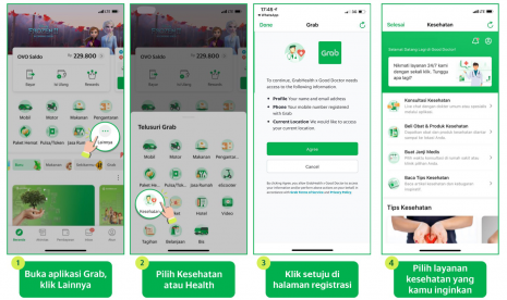 Grab Gandeng Good Doctor Siapkan Konten Edukasi Corona (Foto: fitur GrabHealth dan Good Doctor)