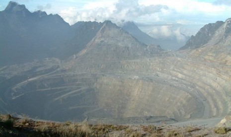 Grasberg mine area in Mimika, Papua (illustration)