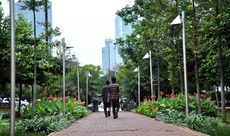 Green park in Menteng, Jakarta (illustration)