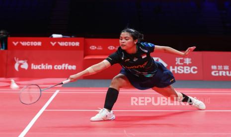 Gregoria Mariska Tunjung saat berlaga di BWF World Tour Finals 2024.