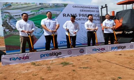 Groundbreaking RANS Prestige Sportstainment, di kawasan PIK 2, Senin (22/11).