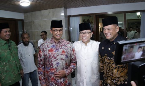 Gubernur DKI Jakarta Anies Baswedan, Ketua MPR Zulkifli Hasan dan mantan Panglima TNI Gatot Nurmantyo