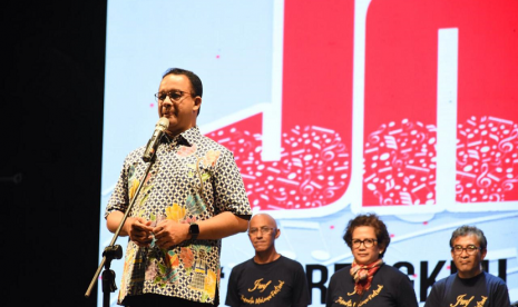 Gubernur DKI Jakarta Anies Baswedan menghadiri Jakarta Melayu Festival di Taman Impian Jaya Ancol.