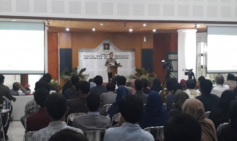 Gubernur DKI Jakarta, Anies Baswedan, saat mengisi kuliah umum di Universitas Islam Indonesia (UII).