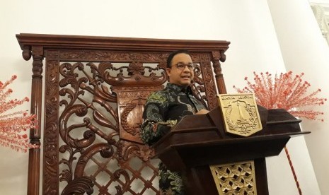 Gubernur DKI Jakarta, Anies Rasyid Baswedan di Balai Kota DKI Jakarta, Jumat (7/12). 