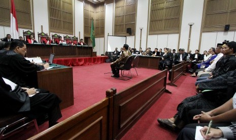 The trial of religious blasphemy case with Basuki Tjahaja Purnama (Ahok) as the defendant was hold at the Auditorium of Ministry of Agriculture, South Jakarta on Tuesday (January 17).