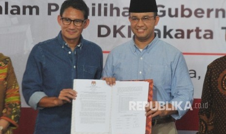 Gubernur DKI Jakarta Periode 2017-2022 Anies Baswedan dan Wakil Gubernur Sandiaga Uno