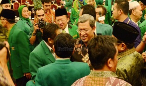 Gubernur Jabar Ahmad Heryawan hadir di tengah-tengah para kader P3 dalam 'Musyawarah Kerja Nasional II DPP P3' di Hotel Grand Preanger, Kota Bandung, Jumat (7/2). 