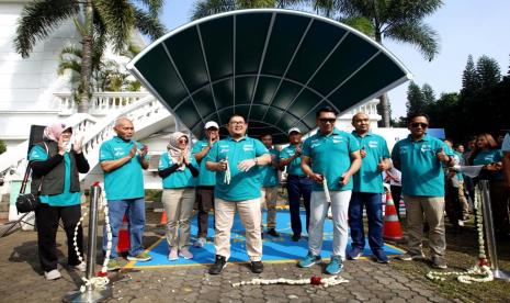 Gubernur Jabar Ridwan Kamil di acara rangkaian kegiatan West Java Energy Forum (WJEF) 2023 yang diselenggarakan di Kantor Perwakilan Bank Indonesia Provinsi Jawa Barat, Kota Bandung, Ahad (25/6/2023)