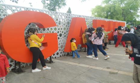 Suasana Alun-Alun Garut, Ahad (23/1/2022). 