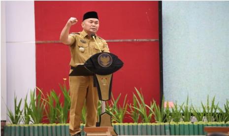  Gubernur Kalteng H. Sugianto Sabran dalam sambutan Rapat Koordinasi (Rakor) Sinergi dan Penguatan Pemberantasan Korupsi di Wilayah Kalteng,  sekaligus Rapat Kerja (Raker) Penyelenggaraan Pemerintah Desa, yang berlangsung di Aula Jayang Tingang Kantor Gubernur Kalteng, Kamis (7/9/2023).