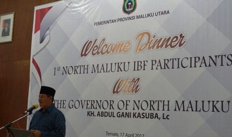 Gubernur Maluku Utara (Malut) KH Abdul Gani Kasuba di kediaman Gubernur, Ternate, Senin (17/4) malam.