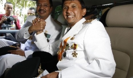 Gubernur Sumut, Gatot Pujo Nugroho (kanan).