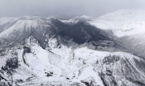 Gunung berapi Kusatsu-Shirane di Jepang.