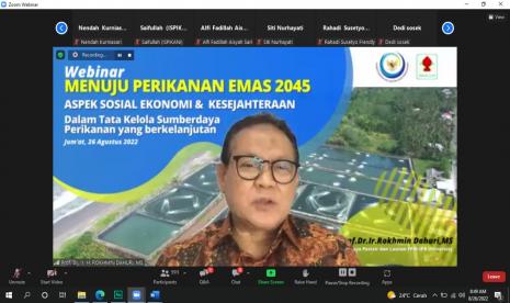 Guru Besar Fakultas Perikanan dan Ilmu Kelautan IPB University, Prof Dr Ir Rokhmin Dahuri MS.