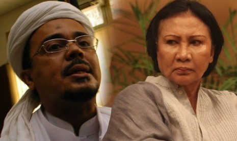 Habib Rizieq (kiri) dan Ratna Sarumpaet (kanan)