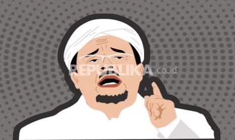 Ilustrasi Habib Rizieq Shihab.