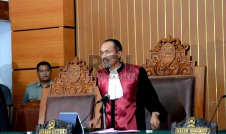 Hakim Sarpin Rizaldi memimpin sidang praperadilan Budi Gunawan kepada KPK di Pengadilan Negeri Jakarta Selatan.