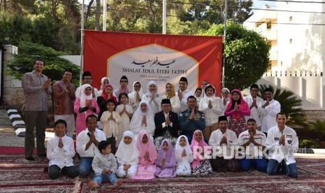 Halal Bihalal masyarakat Indonesia di KBRI Beirut Lebanon.