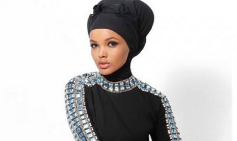 Halima Aden hadiri Jakarta Halal Things 2019 di Senayan City, Jakarta, Sabtu (7/12).