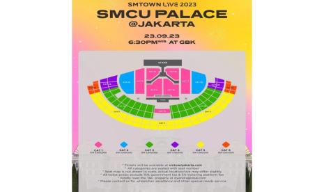 Harga tiket dan seat plan SMTOWN di Jakarta pada 23 September 2023.