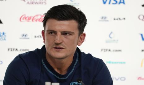 Bek sekaligus kapten Manchester United, Harry Maguire.