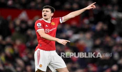 Bek sekaligus kapten Manchester United, Harry Maguire.