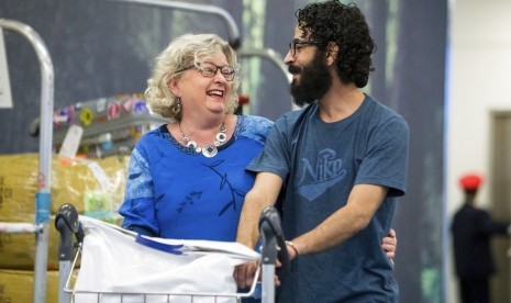 Hassan Al Kontar saat tiba di Bandara Vancouver Kanada, Senin (26/11).